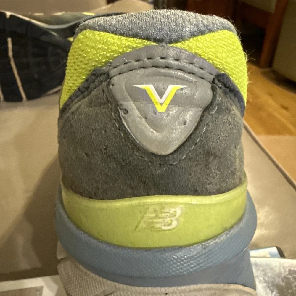 New Balance 990v5 Made In USA Shoes Womens Size 9 D Grey Yellow Classic Sneakers